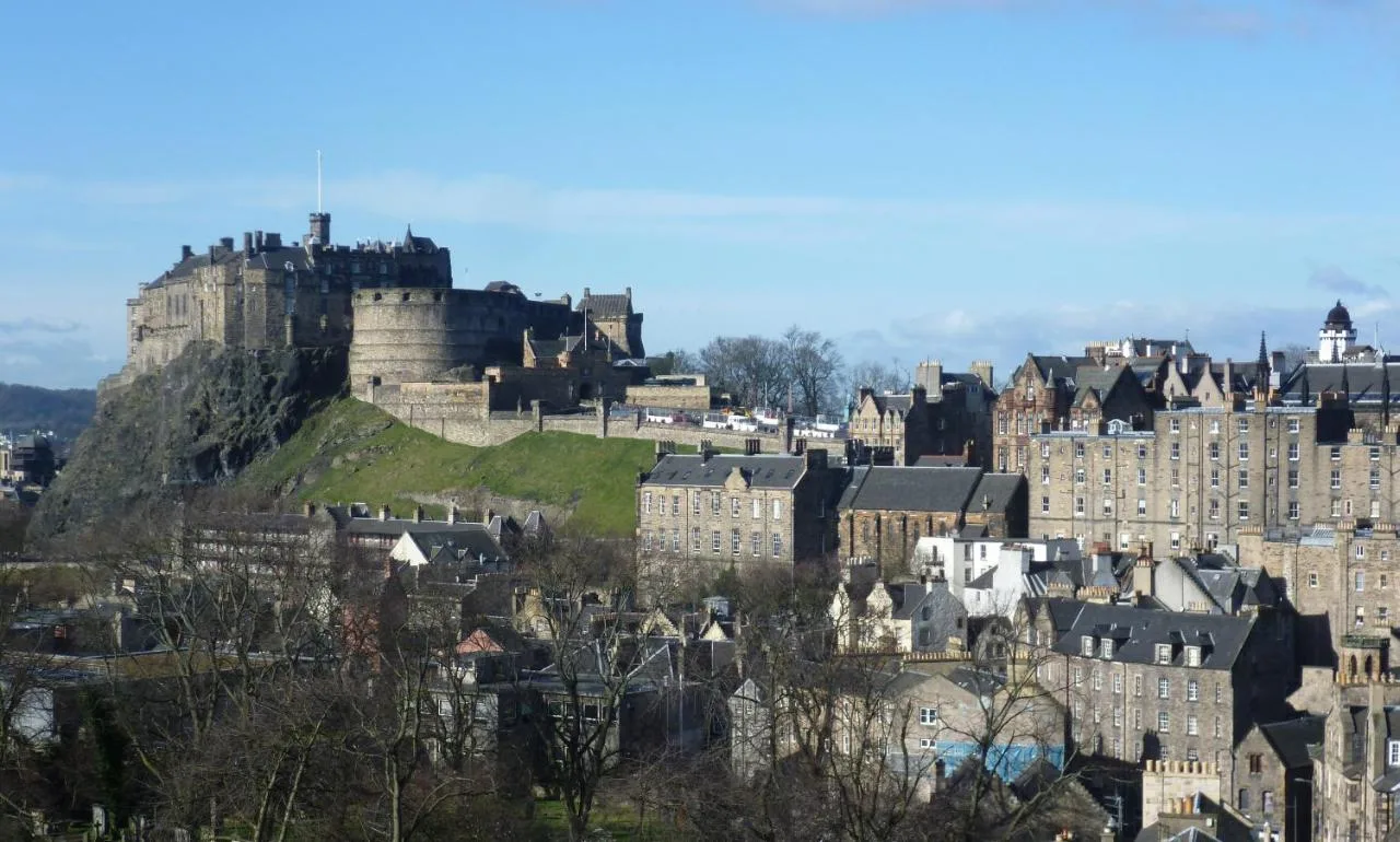 Edinburgh Castle seen on the skyline near the hotel