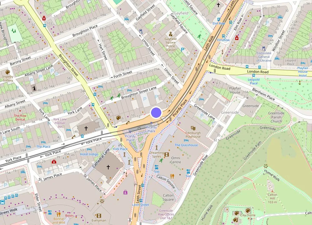 Map: Holiday Inn Express Edinburgh City Centre by IHG